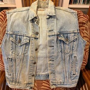 Levis patchwork denim vest